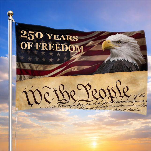 SP-01 National Pride Bald Eagle American Grommet Flag