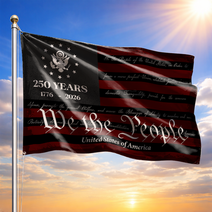 We The People USA Constitution Flag America 250 Years HOF6