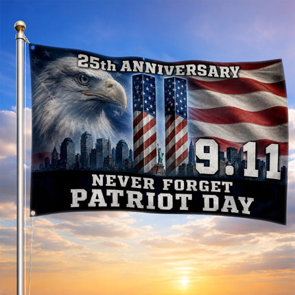 SP-01 NYC Skyline 9/11 Memorial Flag National Day of Remembrance