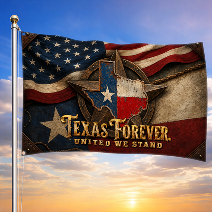 Texas Grommet Flag Texas Forever Lone Star United We Stand