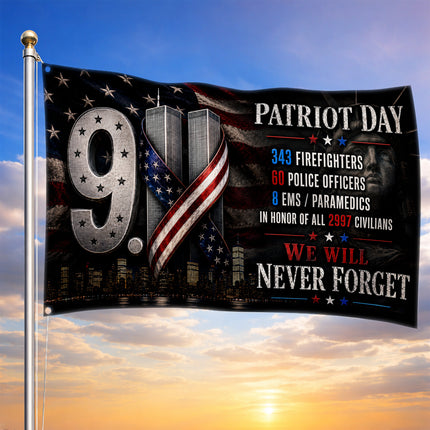 SP-01 First Responders 9/11 Patriot Day Memorial Flag EMS Paramedics Tribute