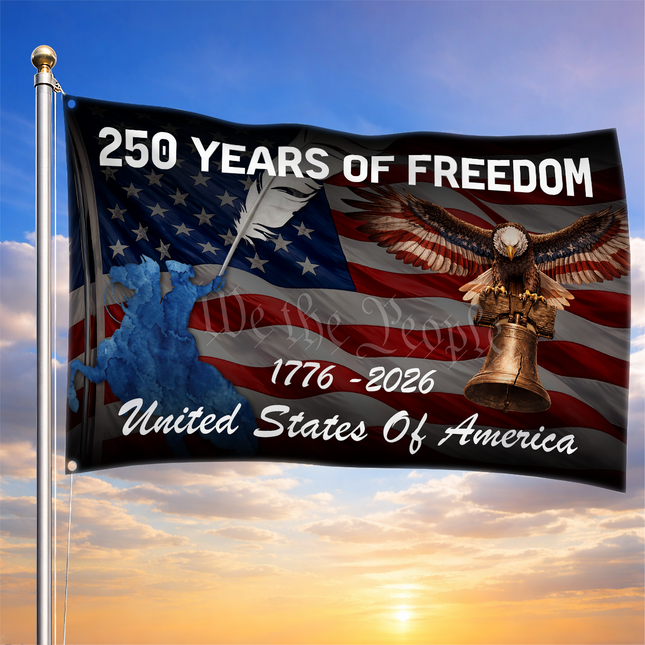 SP-01 250 Years of Freedom We the People American Grommet Flag