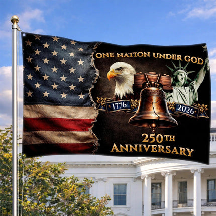 One Nation Under God 250th Anniversary House Flag HOF17 - Charming Present