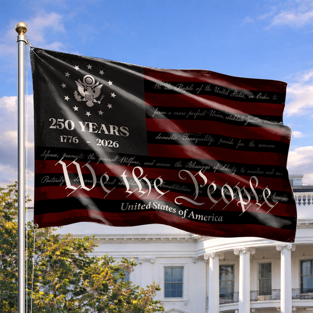 We The People USA Constitution Flag America 250 Years HOF6