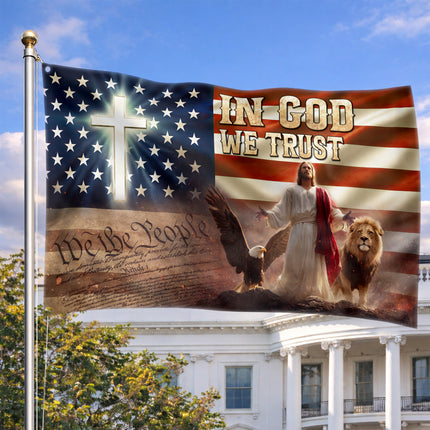 SP-01 In God We Trust American Heritage Faith Flag Veterans Day