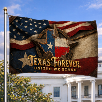 Texas Grommet Flag Texas Forever Lone Star United We Stand