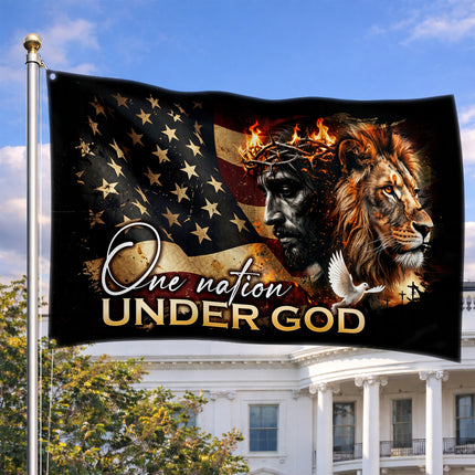 SP-01 Faith Freedom Lion of Judah One Nation Under God Memorial Day Flag