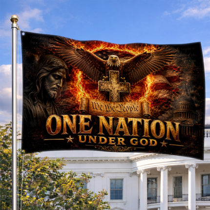 SP-01 One Nation Under God Flag God and Country Independence Day