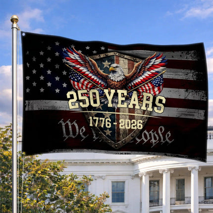 America 250 Years Patriotic Eagle Shield Flag HOF11 - Charming Present