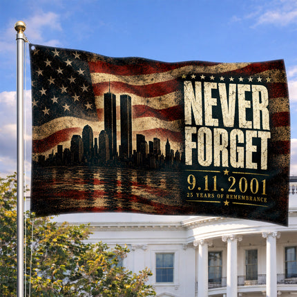 SP-01 Twin Towers American Flag 9/11 Memorial 25th Anniversary Tribute