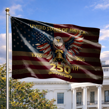 Patriotic Liberty Bell Eagle Flag America 250 Anniversary HOF5