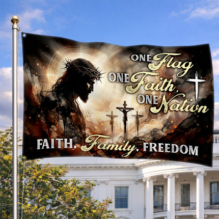SP-01 One Flag One Faith One Nation Christian Freedom Flag