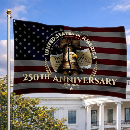 We The People 250th Anniversary Liberty Bell House Flag HOF18 - Charming Present
