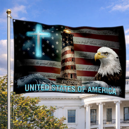 SP-01 American Remembrance Flag Eagle Cross Wreath-Laying Ceremony
