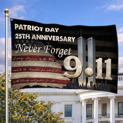 SP-01 Patriot Day 25th Anniversary 9/11 Memorial Flag Tribute