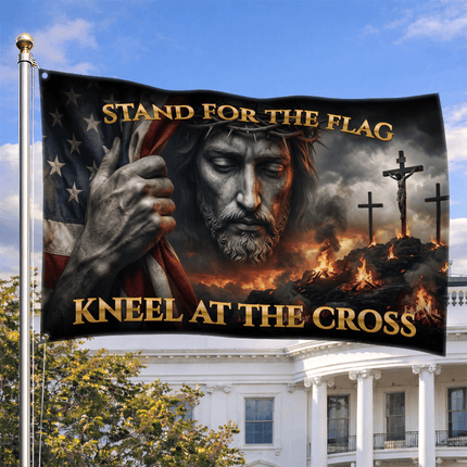 Trust In God Stand For The Flag Jesus Grommet Flag