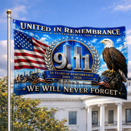 Patriot Day 25th Anniversary United in Remembrance Eagle Flag