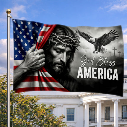 SP-01 God Bless America Christian Faith Flag Faith and Freedom