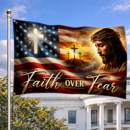 SP-01 Faith Over Fear Flag Hope and Courage Memorial Day