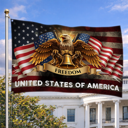 SP-01 United States Patriotic Flag Bald Eagle Freedom National Day of Prayer