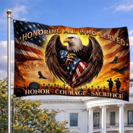 SP-01 Veterans Day Flag Honor All Who Served Memorial Service