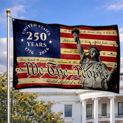 We The People Patriotic American Flag 250 Years Anniversary HOF1 - Charming Present