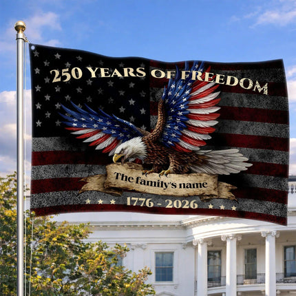 Personalized 250 Years of Freedom Patriotic Eagle Flag HOF7 - Charming Present