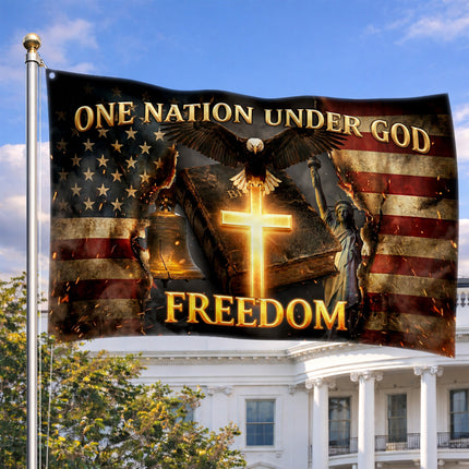 SP-01 Cross Patriotic Decor Christian Freedom Presidents Day