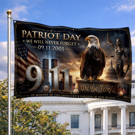 Patriot Day 25th Anniversary We The People Never Forget Memorial Flag