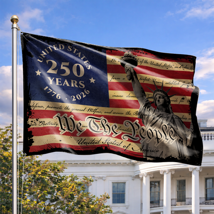 We The People Patriotic American Flag 250 Years Anniversary HOF1