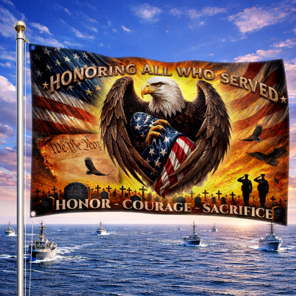 SP-01 Veterans Day Flag Honor All Who Served Memorial Service