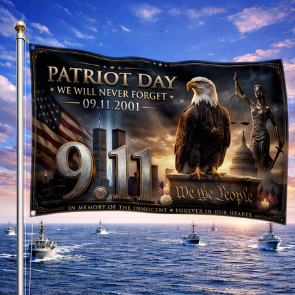 Patriot Day 25th Anniversary We The People Never Forget Memorial Flag