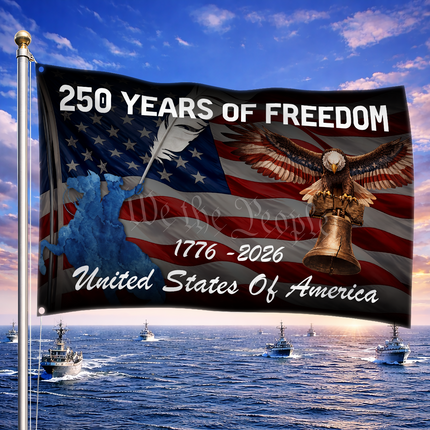 SP-01 250 Years of Freedom We the People American Grommet Flag