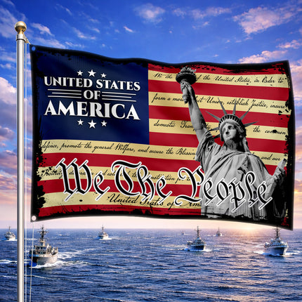 SP-01 We The People Flag Strength and Freedom Military Appreciation