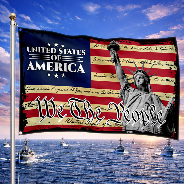 SP-01 We The People Flag Strength and Freedom Military Appreciation