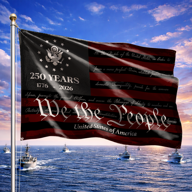 We The People USA Constitution Flag America 250 Years HOF6