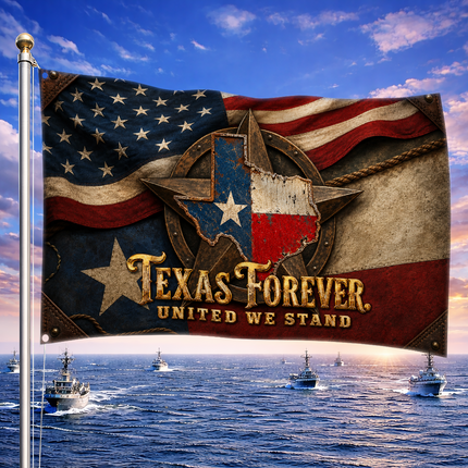 Texas Grommet Flag Texas Forever Lone Star United We Stand