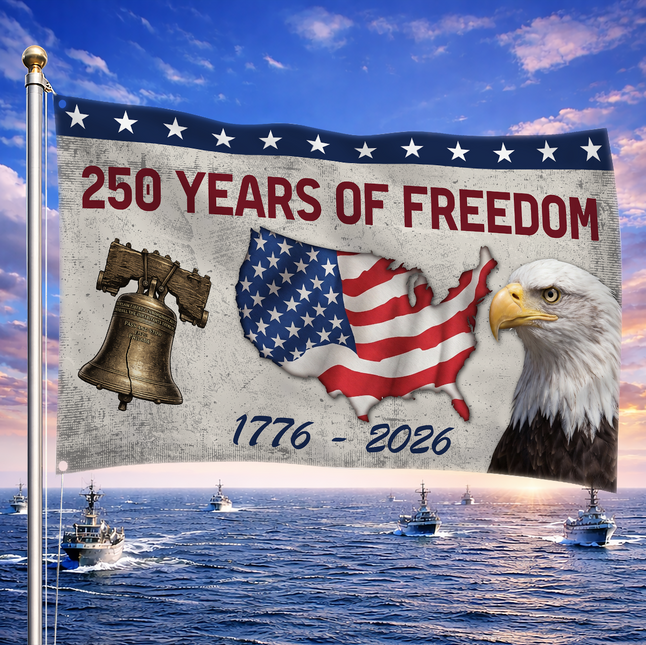 SP-01 National Pride We the People 1776–2026 American Grommet Flag