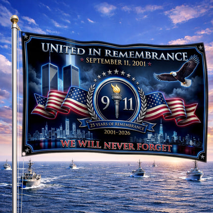 SP-01 World Trade Center 9/11 Remembrance Flag September 11 2026 Tribute