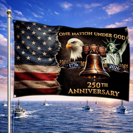 One Nation Under God 250th Anniversary House Flag HOF17 - Charming Present