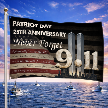 SP-01 Patriot Day 25th Anniversary 9/11 Memorial Flag Tribute