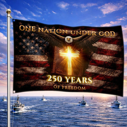 One Nation Under God 250 Years Of Freedom House Flag HOF14 - Charming Present