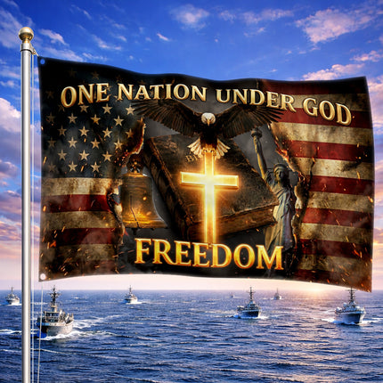 SP-01 Cross Patriotic Decor Christian Freedom Presidents Day