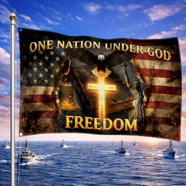 SP-01 Cross Patriotic Decor Christian Freedom Presidents Day