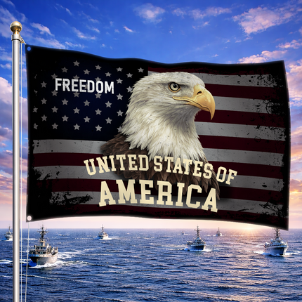 SP-01 Bald Eagle American Flag Hope and Liberty Presidents Day