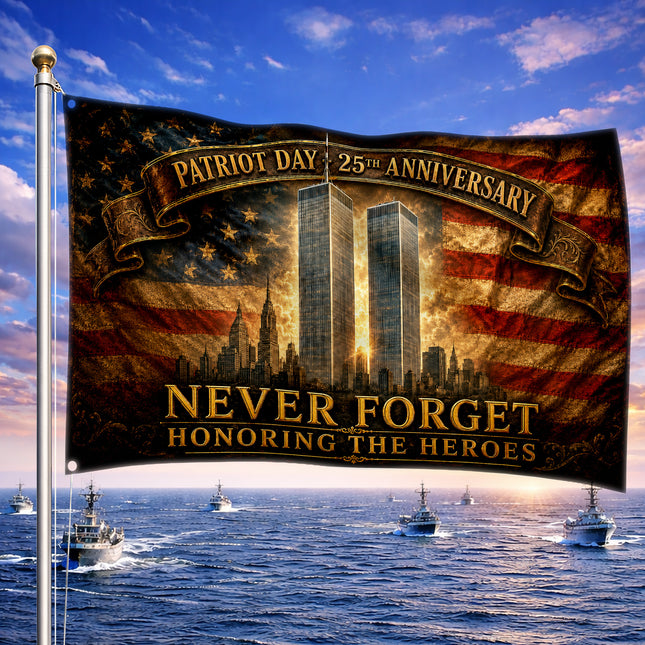 SP-01 Honoring the Heroes 9/11 Patriot Day Flag 25th Anniversary