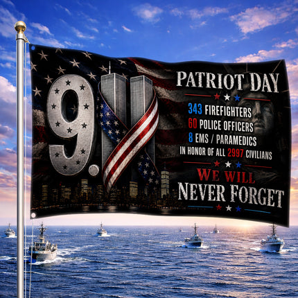 SP-01 First Responders 9/11 Patriot Day Memorial Flag EMS Paramedics Tribute