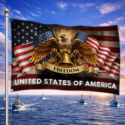 SP-01 United States Patriotic Flag Bald Eagle Freedom National Day of Prayer