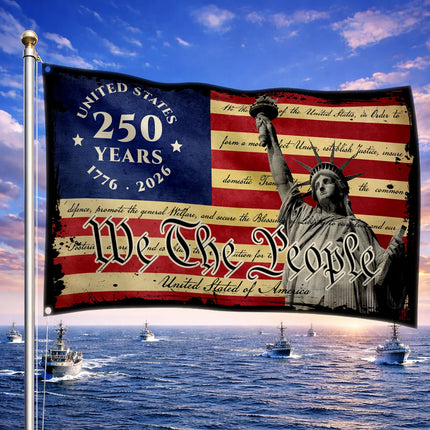 We The People Patriotic American Flag 250 Years Anniversary HOF1 - Charming Present