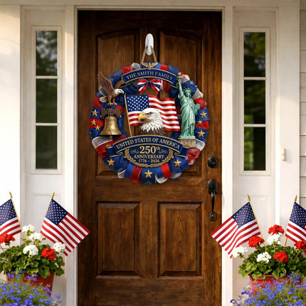 Patriotic 250th Anniversary Custom Wooden Sign WOS1 - Charming Present